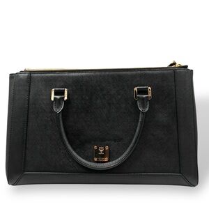 Authentic MCM Leather Structured Tote w/ Strap